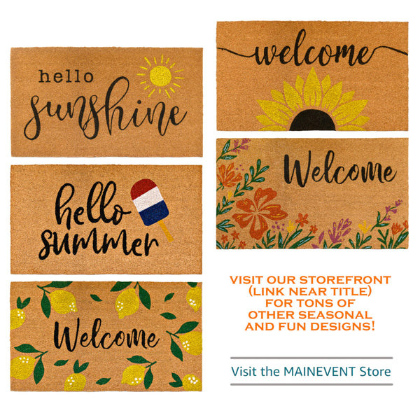 welcome to the shitshow funny coir outdoor mat 