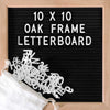 10x10 Black Felt To Oak Letter Board