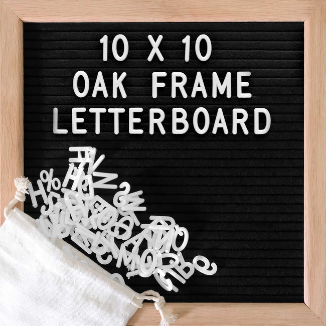 Felt Letter Board Letters Numbers 10x10 inch - First Day of School Board, Message Board Classroom Decor, Announcement Board Letters, Rustic Home Decor