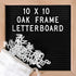 wooden felt letter board sign precut 10x10 oak