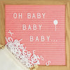 Pink 10x10 New Baby Girl Shower Letter Board