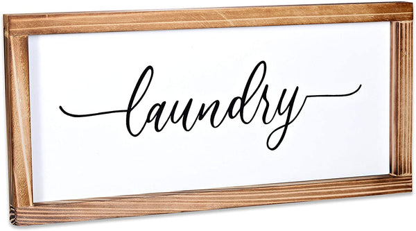 Laundry Sign - Modern Farmhouse Laundry Room Wall Decor 8x17