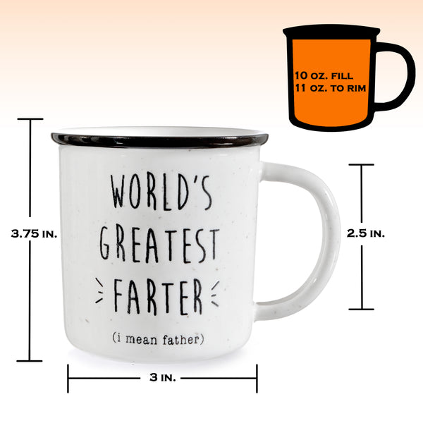 MAINEVENT world's greatest farter funny ceramic coffee mug 