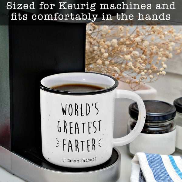 MAINEVENT world's greatest farter funny ceramic coffee mug 