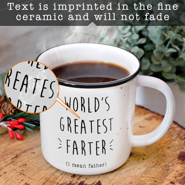 MAINEVENT world's greatest farter funny ceramic coffee mug 