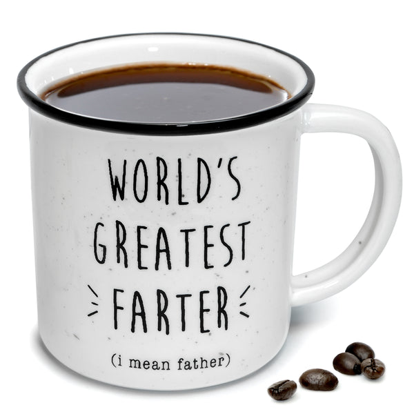 MAINEVENT world's greatest farter funny ceramic coffee mug 