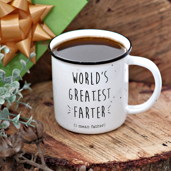 MAINEVENT world's greatest farter funny ceramic coffee mug 
