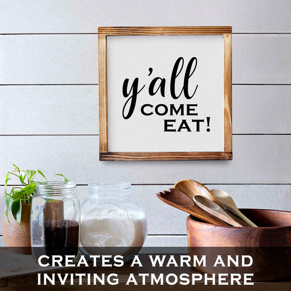 MAINEVENT y'all come eat funny sign 12x12 inch farmhouse decor 
