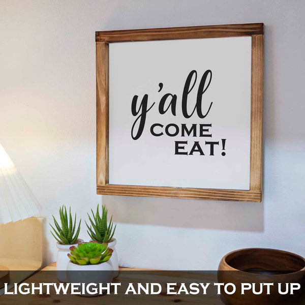 MAINEVENT y'all come eat funny sign 12x12 inch farmhouse decor 