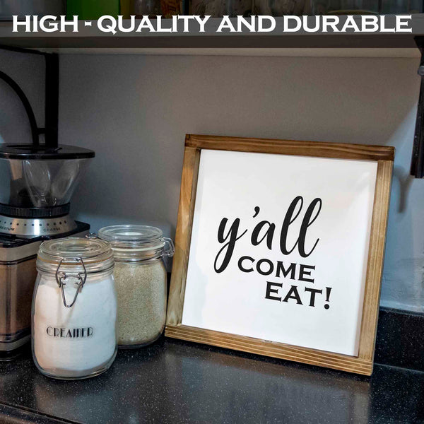 MAINEVENT y'all come eat funny sign 12x12 inch farmhouse decor 