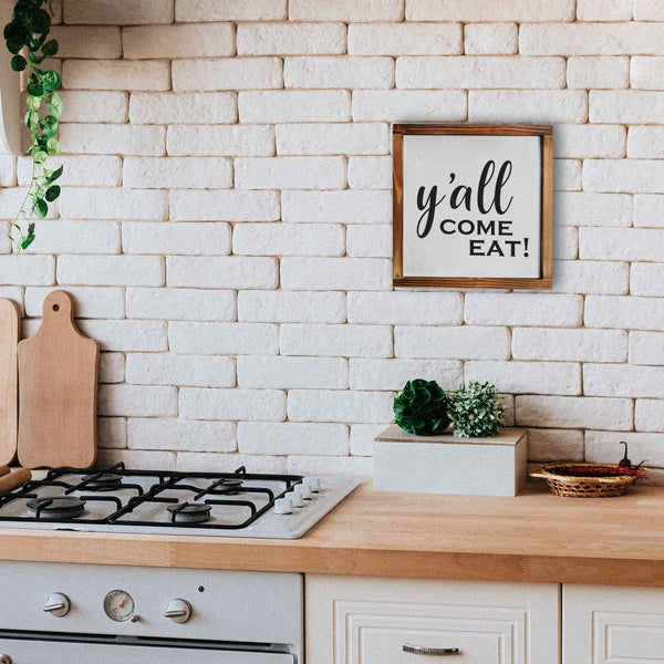 MAINEVENT y'all come eat funny sign 12x12 inch farmhouse decor 