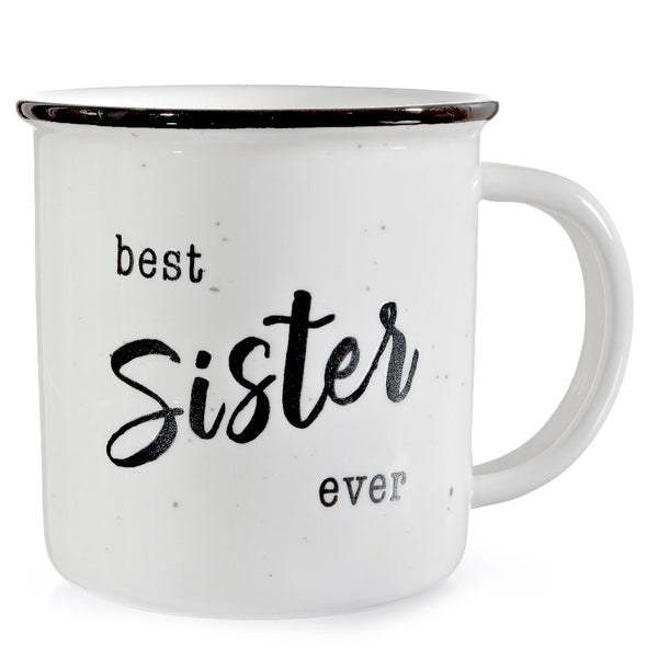 best sister ever ceramic coffee campfire mug