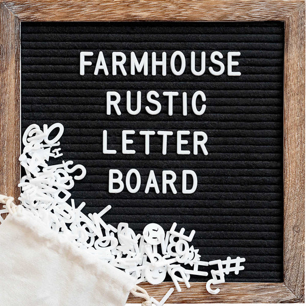 felt letter board message board 10x10 inch black brown