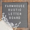 Grey 10x10 Barnwood Frame Farmhouse Rustic Letter Board