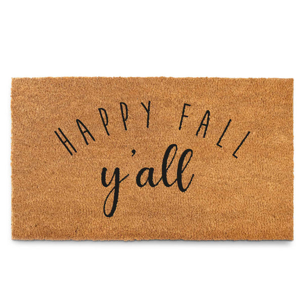 happy fall yall doormat 30x17 inch coir welcome mat