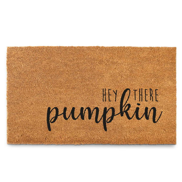 hey there pumpkin doormat 30x17 inch coir welcome mat