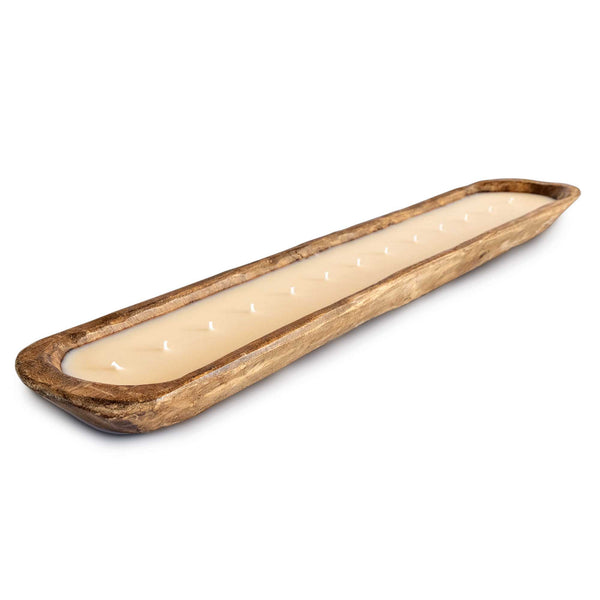 wooden dough bowl candles 30 inch waxed