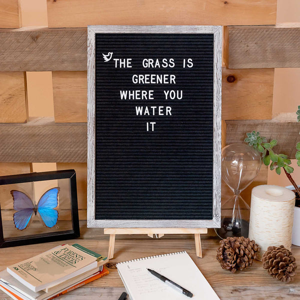 felt letter board with letters numbers 12x17 inch black