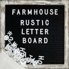 Black 10x10 Farmhouse Shabby Chic Rustic Letter Board