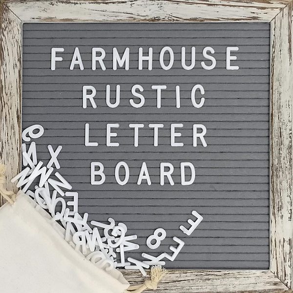 felt letter board 10x10 inch gray farmhouse decor