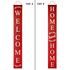 Tall Outdoor Welcome Sign For Porch (5 Ft) (Red)