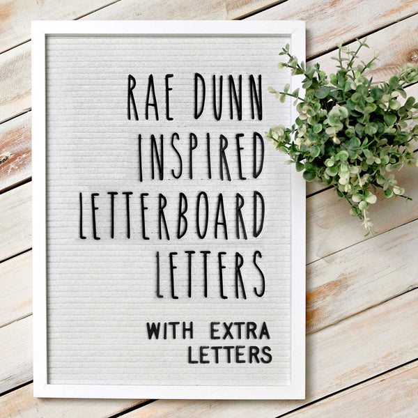 felt letter board sign skinny letters 12x17 inch white