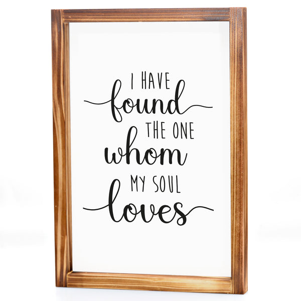 love found the one soul wall sign hanging decor 
