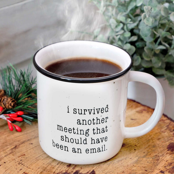 i survived another meeting email mug 11 ounce