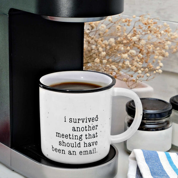 i survived another meeting email mug 11 ounce