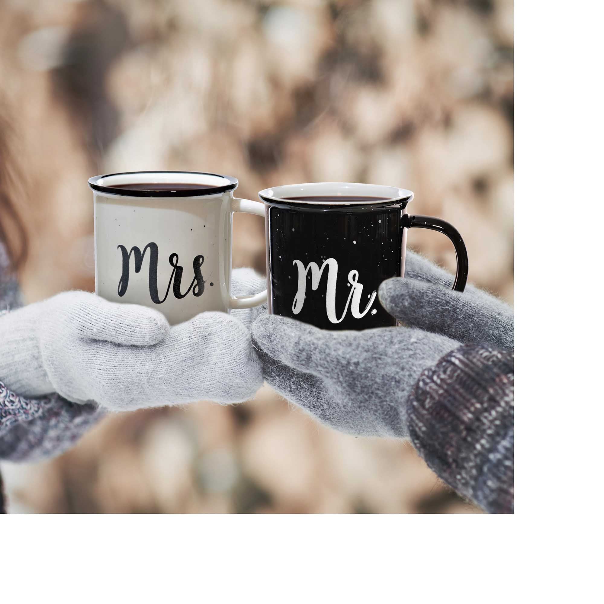 Mr / Mrs Couple Coffee Mug Set of 2