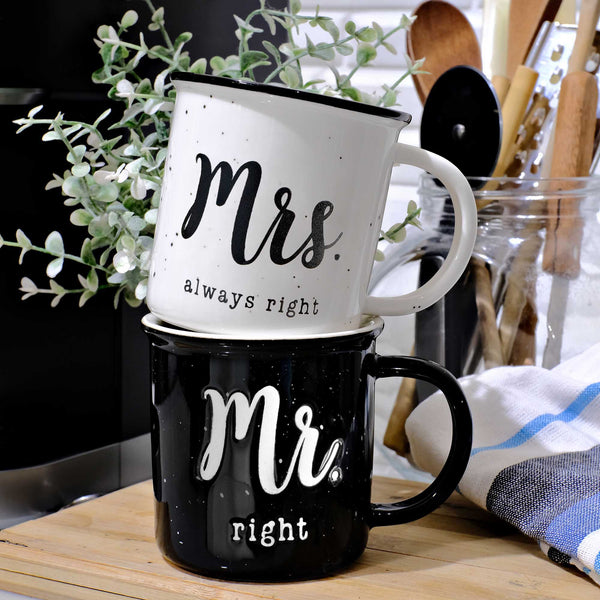 mr right mrs always right mug 11 ounce set of 2