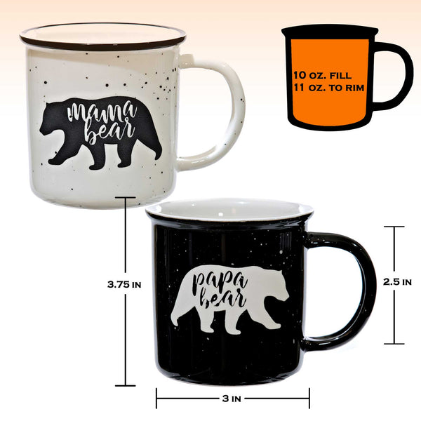 mama bear papa bear mug set of 2 for couples