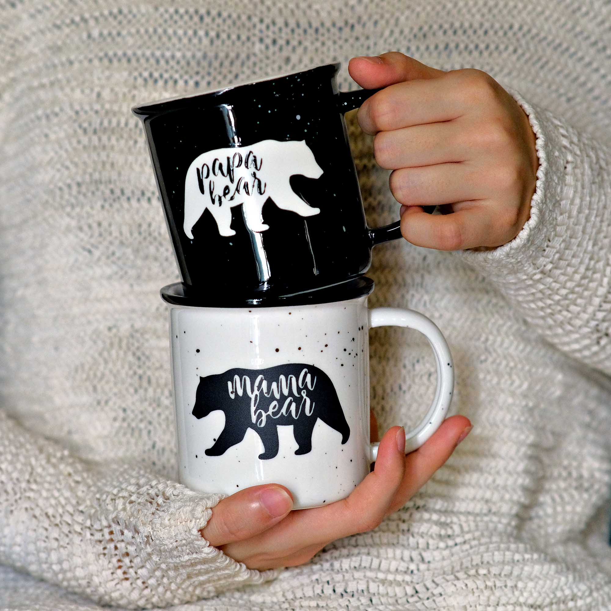 Mama Bear & Papa Bear Coffee Mug - Cute Coffee Cups for Men and