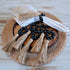 black wood bead napkin rings set of 6 stretchable