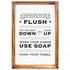 wood bathroom rules sign decor funny 11x16 inch 
