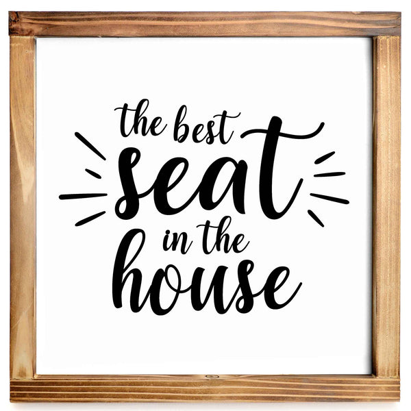 best seat in the house bathroom sign 12x12 inch