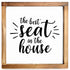 best seat in the house bathroom sign 12x12 inch