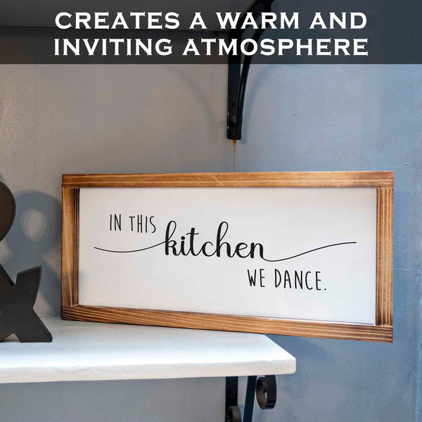 in this kitchen we dance sign 8x17 inch farmhouse
