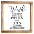 wash your hands and say your prayers sign 12x12 inch