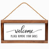 Please Remove Shoes Sign - Modern Farmhouse Wall Hangiing Sign 6x12