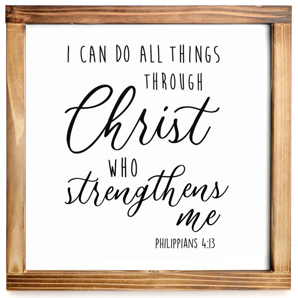 i can do all things through christ sign 12x12 inch