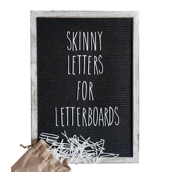 Skinny Letterboard Letters Set (NO BOARD INCLUDED) in Rae Dunn Inspired Font for Felt Letter Boards