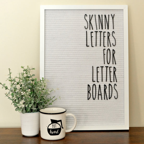 Skinny Letterboard Letters Black (NO BOARD INCLUDED)