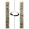 Tall Outdoor Welcome Sign For Porch (5 Ft) (Whitewashed)